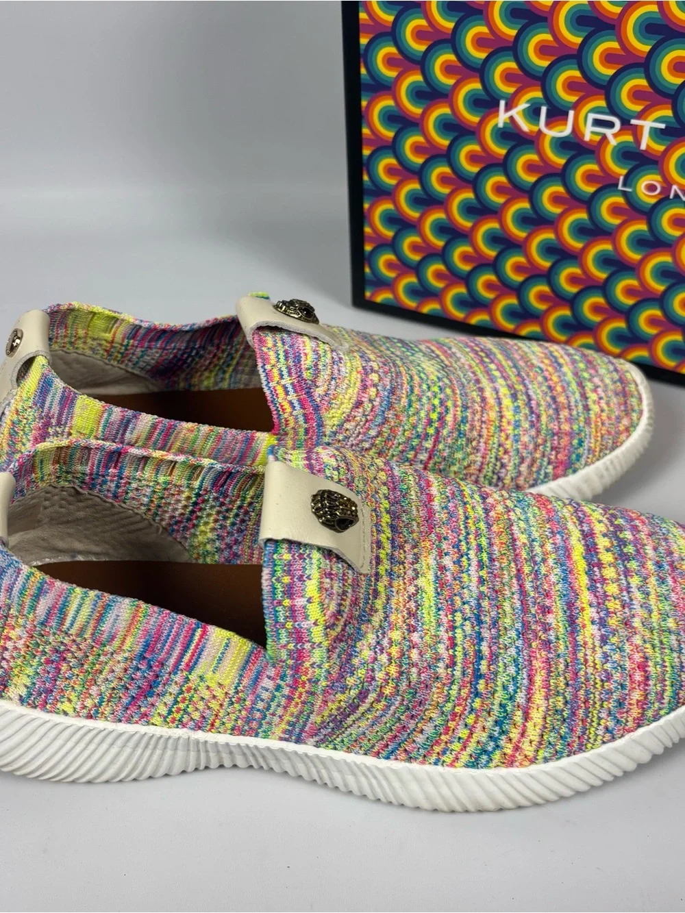 Kurt Geiger London Women's Lorna Eagle Head Slip-On Sneakers 8.5 Multi Color